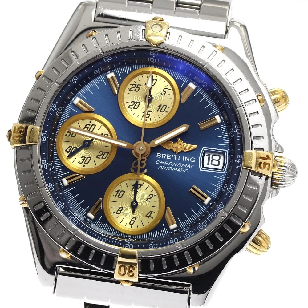 BREITLING CHRONOMAT CHRONOGRAPH AUTOMATIC WATCH: BREITLING Chronomat Chronograph Automatic Watch Brand: BREITLING Type: Wristwatch Material: Band Material Stainless Steel, Case Material Stainless Steel/YG Color: Band Color Silver, Case Color Silv