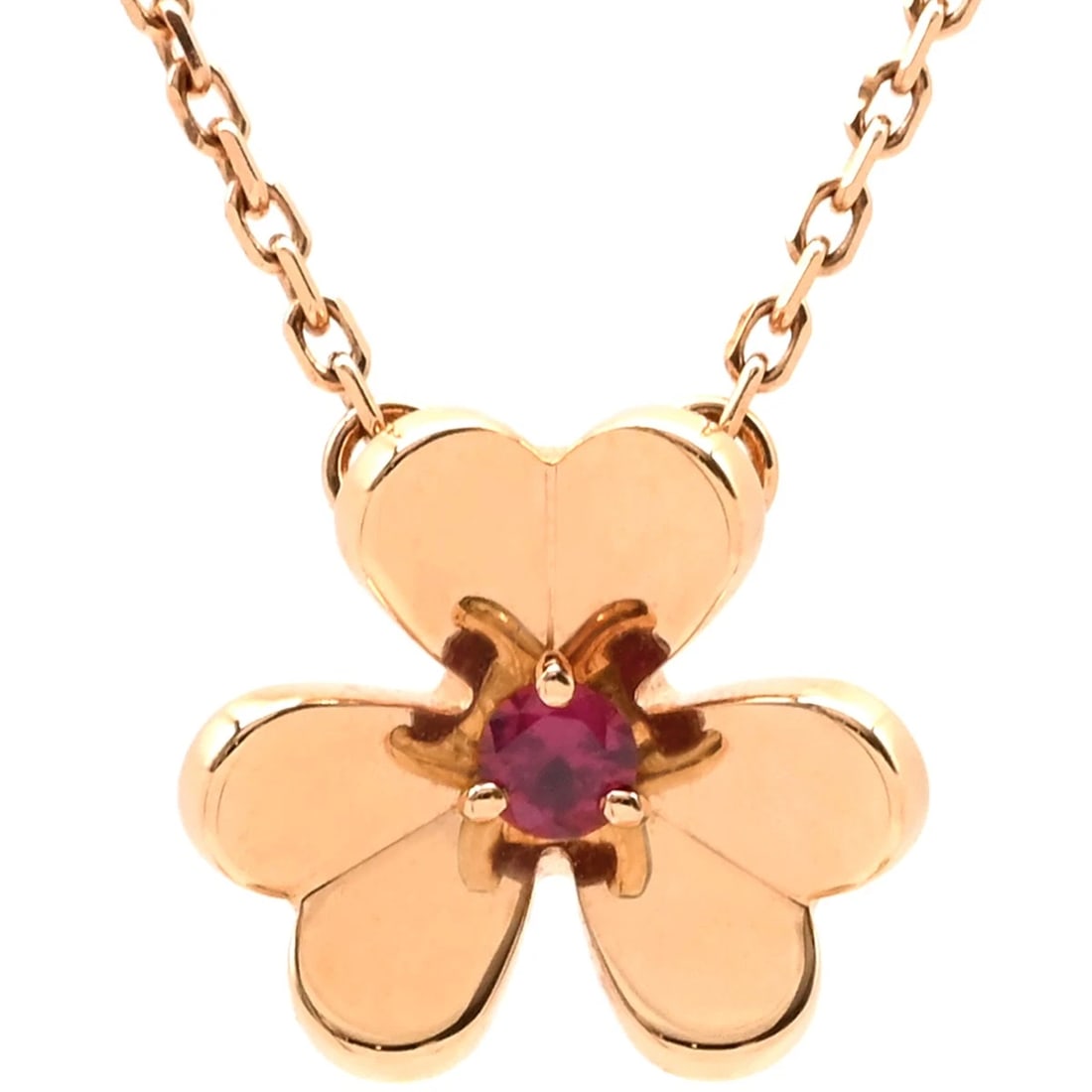 VAN CLEEF & ARPELS NECKLACE FRIVOLE PENDANT MINI: Van Cleef & Arpels Necklace Frivole Pendant Mini Brand: Van Cleef & Arpels Type: Necklace Material: 18K Pink Gold, Color: Rose gold Size: Total Length:38.5cm Top(W)11mm x (H)10mm Chain fastener (3
