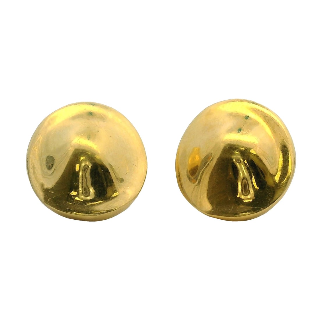 ROBERT LEE MORRIS SOLID DISC BUTTON STUD EARRINGS: Robert Lee Morris Solid Disc Button Stud Earrings Brand: Robert Lee Morris Type: Earrings Material: 18kt Yellow Gold, Color: Yellow Size: Length x Width - 0.50" x 0.50" Accessories: None Ac