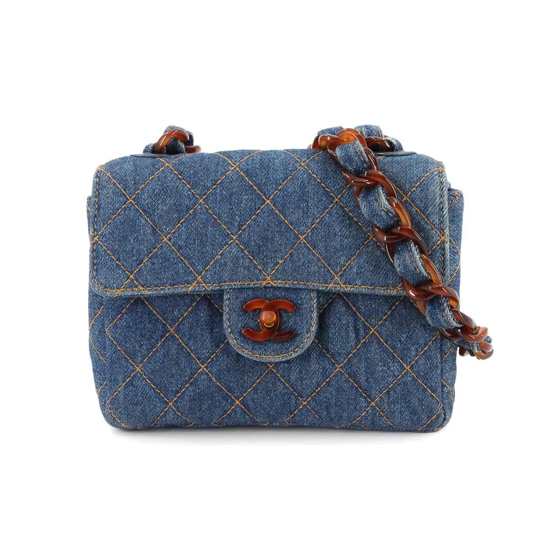 CHANEL MATELASSE PLASTIC CHAIN SHOULDER BAG DENIM BLUE: CHANEL Matelasse Plastic Chain Shoulder Bag Denim Blue Brand: CHANEL Type: Shoulder Bag Material: Denim Color: Blue Size: W 6.50 inch, H 4.92 inch, D 2.56 inch Shoulder 39.4inch (100cm) Accessori