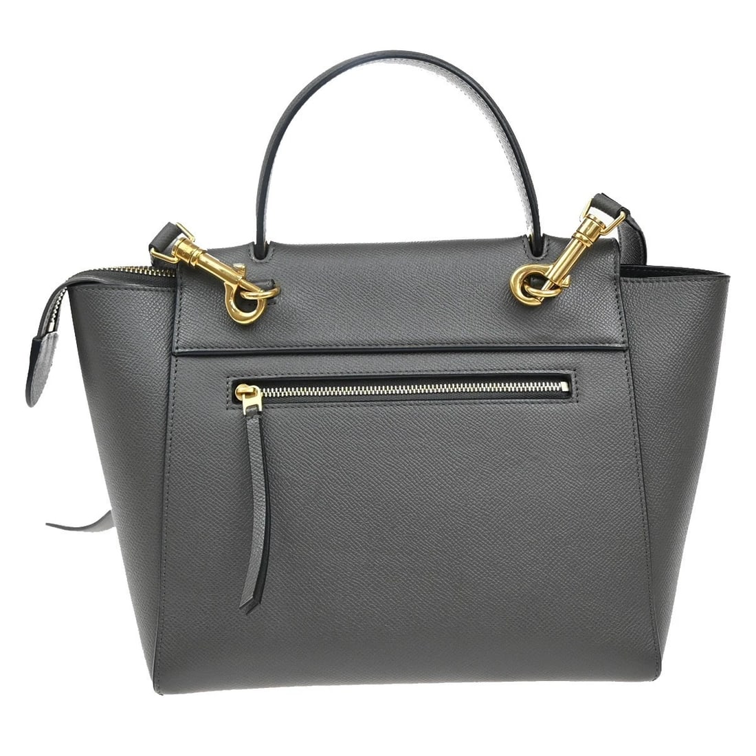 CELINE LOGO BELT BAG MINI 2WAY SHOULDER HAND BAG LEATHER GRAY: CELINE Logo Belt Bag Mini 2Way Shoulder Hand Bag Leather Gray Brand: CELINE Type: Hand Bag Material: Leather Color: Gray Size: W 10.6 x H 8.7 x D 6.3 " (approx.) HANDLE DROP ( inch /cm ) 3.5 "/ 9