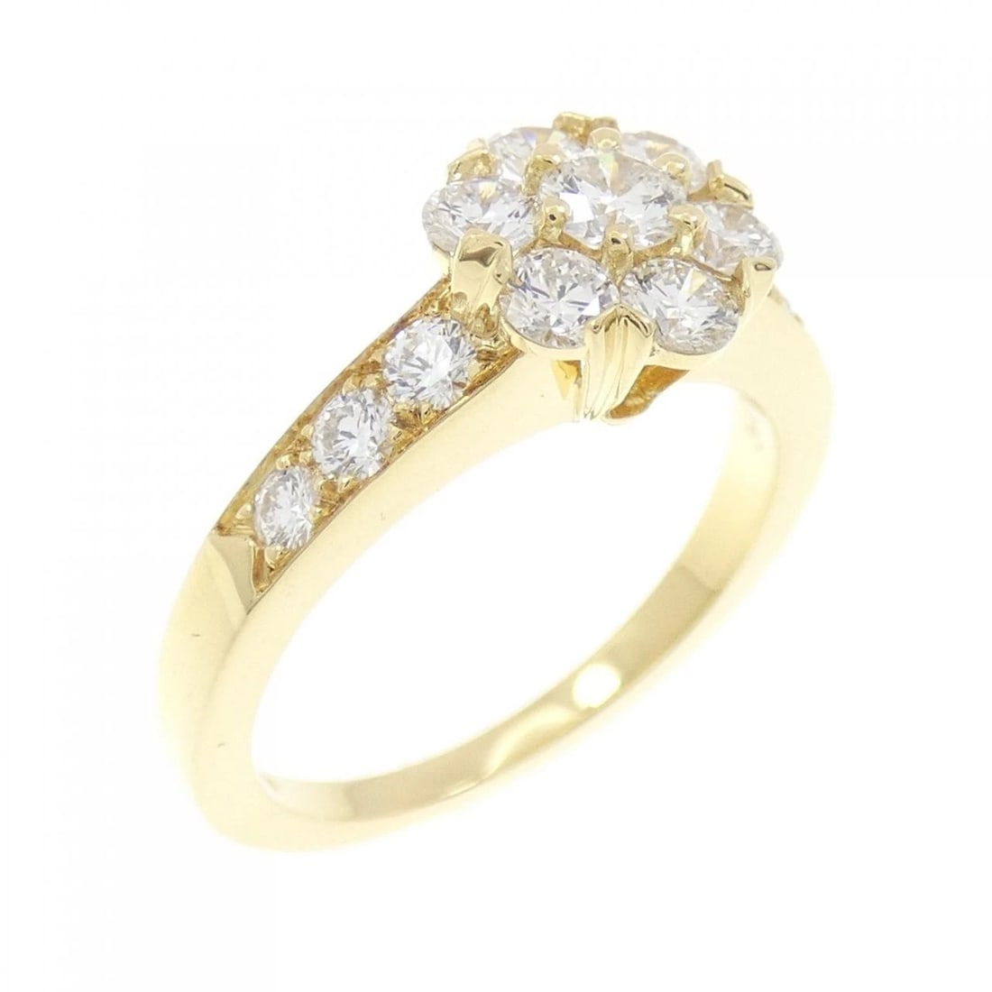 VAN CLEEF & ARPELS FLEURETTE RING: Van Cleef & Arpels Fleurette Ring Brand: Van Cleef & Arpels Type: Ring Material: 750 Yellow Gold, Main Stone Creation Natural Color: None Size: 5-5.5 (US size) Accessories: None Accessorie