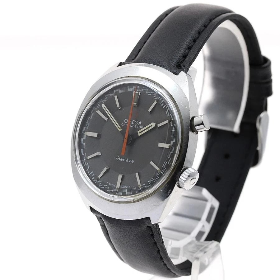 OMEGA GENEVE CHRONOSTOP SS LEATHER CHRONOGRAPH (1 of 5)