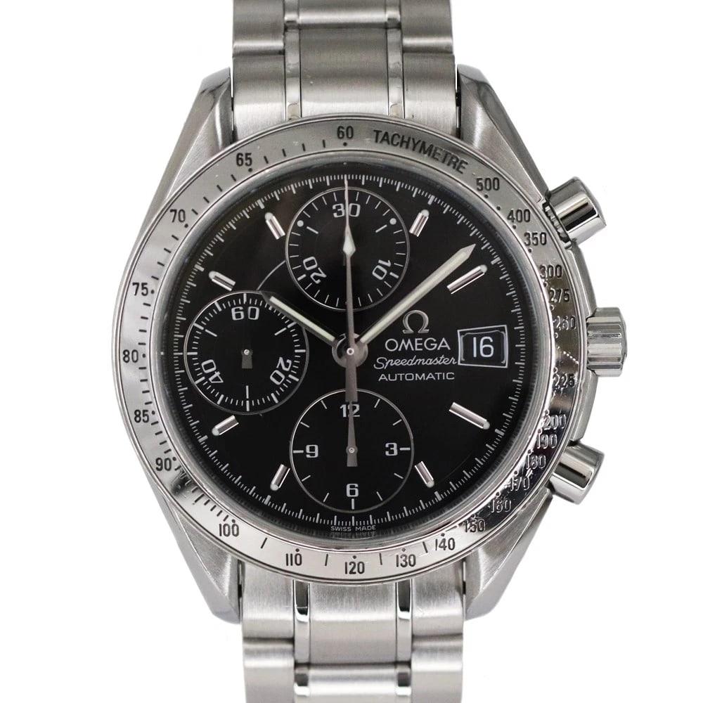 OMEGA SPEEDMASTER STAINLESS STEEL BLACK DIAL AUTOMATIC (1 of 7)