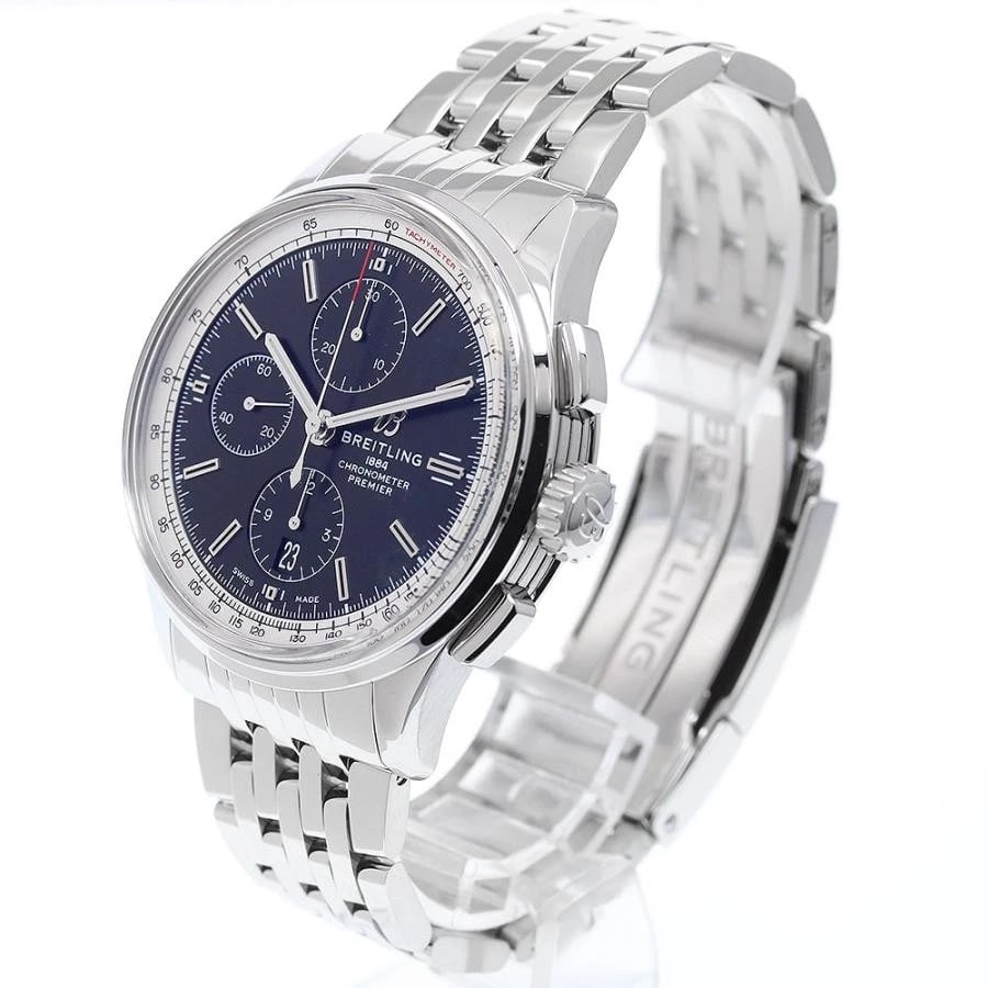 BREITLING PREMIER SS BLACK DIAL AUTOMATIC CHRONOGRAPH DATE: BREITLING PREMIER SS Black Dial Automatic Chronograph Date Brand: BREITLING Type: Wristwatch Material: SS × SS Color: Dial Color: Black Size: Case Size 42mm Max Wrist Size 18.5 + 1.2cm Lug Width