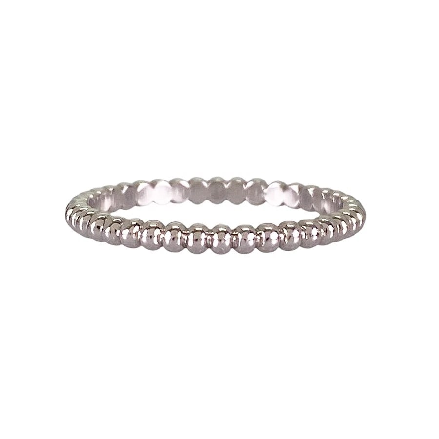 VAN CLEEF & ARPELS PERLEE WHITE GOLD RING: Van Cleef & Arpels Perlee White gold Ring Brand: Van Cleef & Arpels Type: Ring Material: 18K White Gold Color: Silver Size: US:8 Accessories: None Accessories Notice: When purchasing pre-o