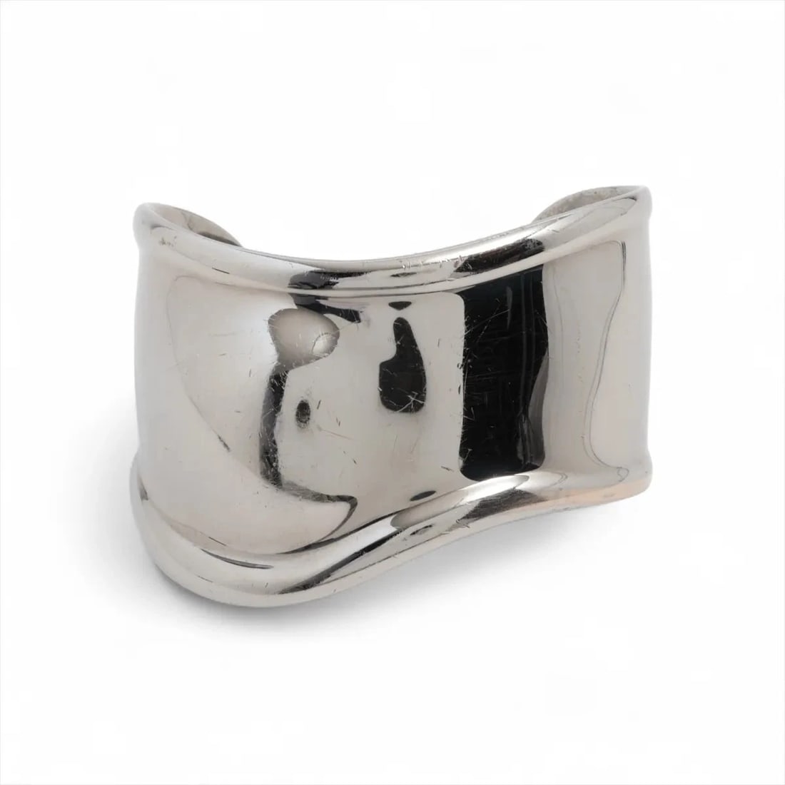 TIFFANY ELSA PERETTI BONE CUFF BANGLE RUTHENIUM SILVER (1 of 2)