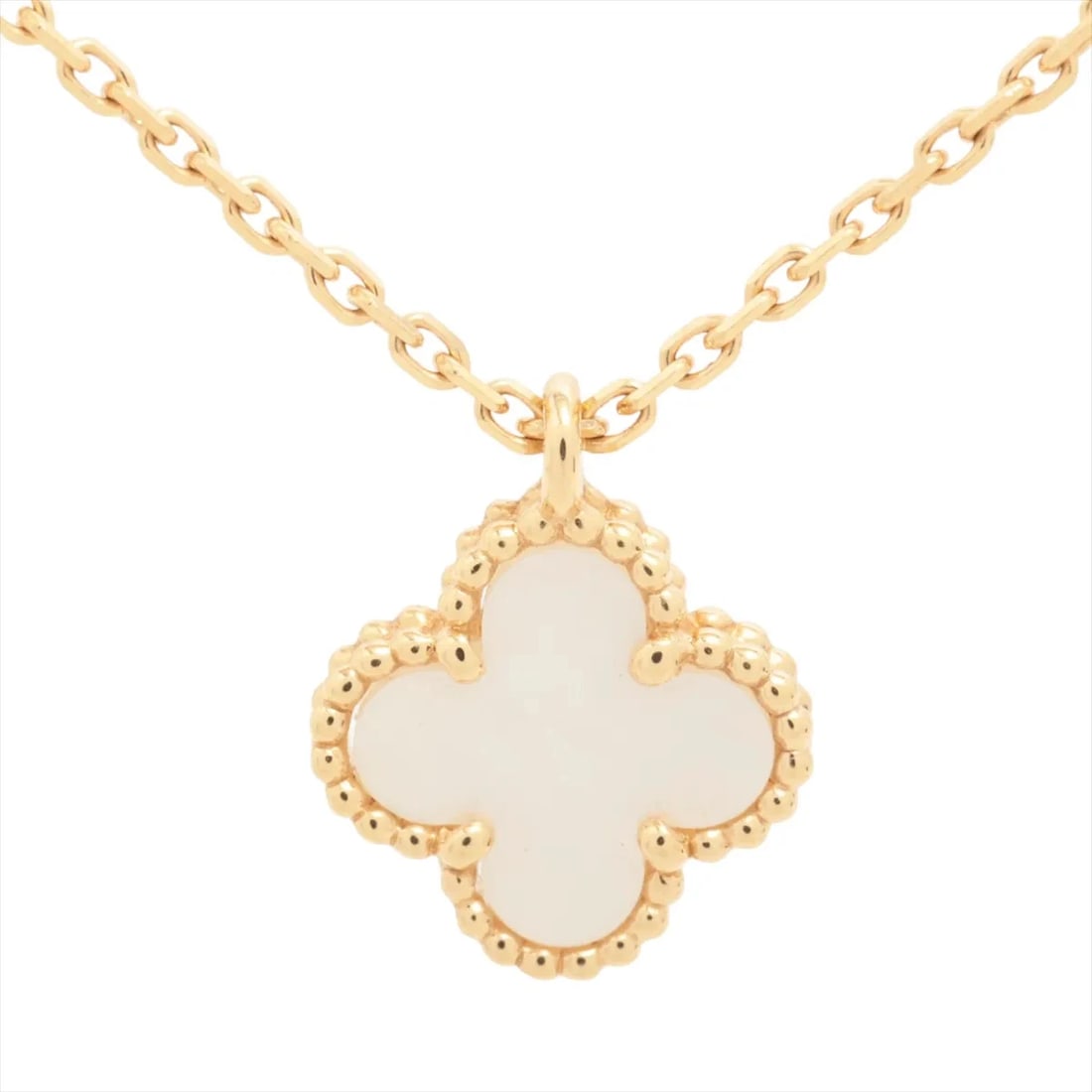 VAN CLEEF & ARPELS SWEET ALHAMBRA SHELLS NECKLACE 750(YG): Van Cleef & Arpels Sweet Alhambra shells Necklace 750(YG) Brand: Van Cleef & Arpels Type: Necklace Material: 750(YG) Color: Not Specified Size: Size(CM) Chain length:40.3 Accessories: None