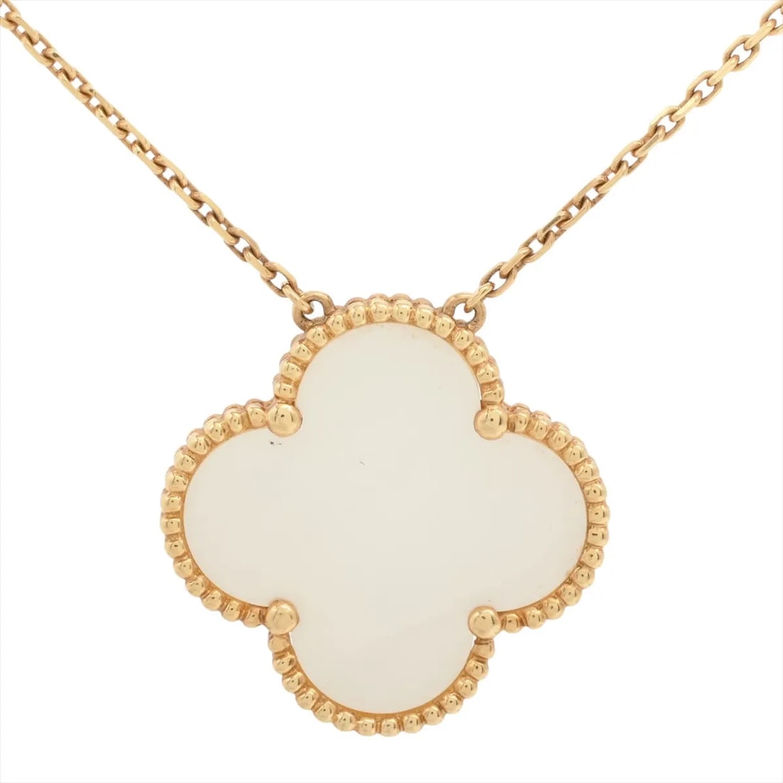 VAN CLEEF & ARPELS MAGIC ALHAMBRA SHELLS NECKLACE 750(YG): Van Cleef & Arpels Magic Alhambra shells Necklace 750(YG) Brand: Van Cleef & Arpels Type: Necklace Material: 750(YG) Color: Not Specified Size: Size(CM) Chain length:47.5 Accessories: None