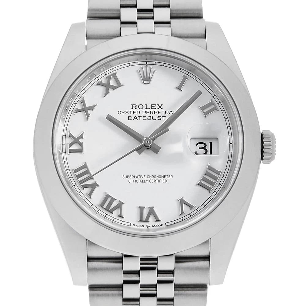 ROLEX DATEJUST WHITE ROMAN JUBILEE BRACELET (1 of 7)