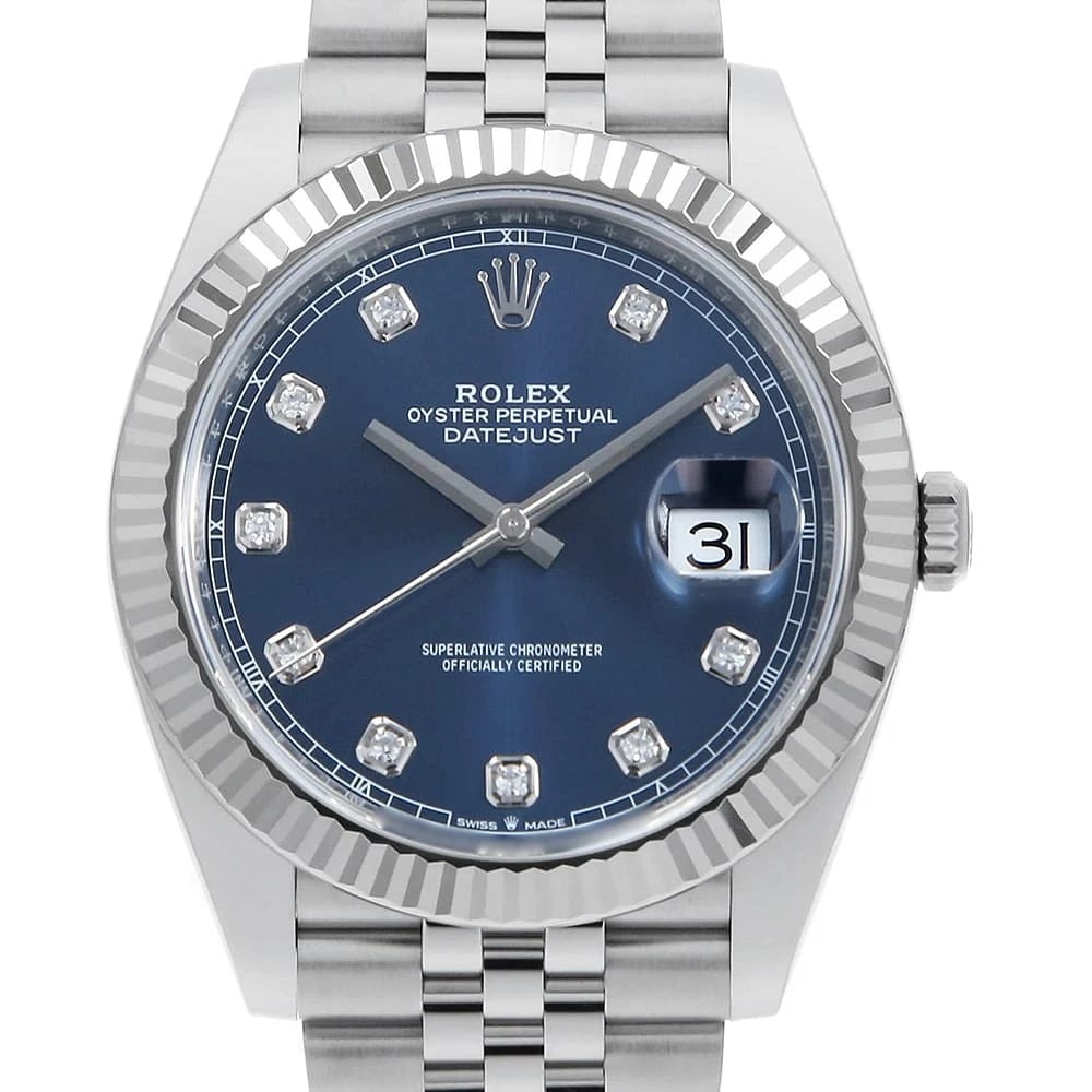 ROLEX DATEJUST DIAMOND BLUE JUBILEE BRACELET (1 of 7)