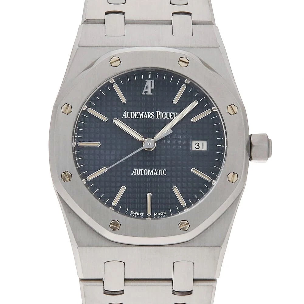 AUDEMARS PIGUET ROYAL OAK: AUDEMARS PIGUET Royal oak Brand: AUDEMARS PIGUET Type: Wrist watch Material: Band Material Stainless Steel, Case Material Stainless Steel Color: Dark Blue Size: Band Size 17.5cm (6.9inch), Case Si