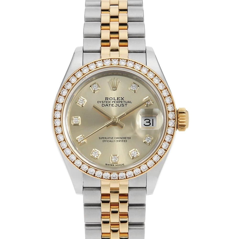 ROLEX DATEJUST BEZEL DIAMOND CHAMPAGNE (1 of 10)
