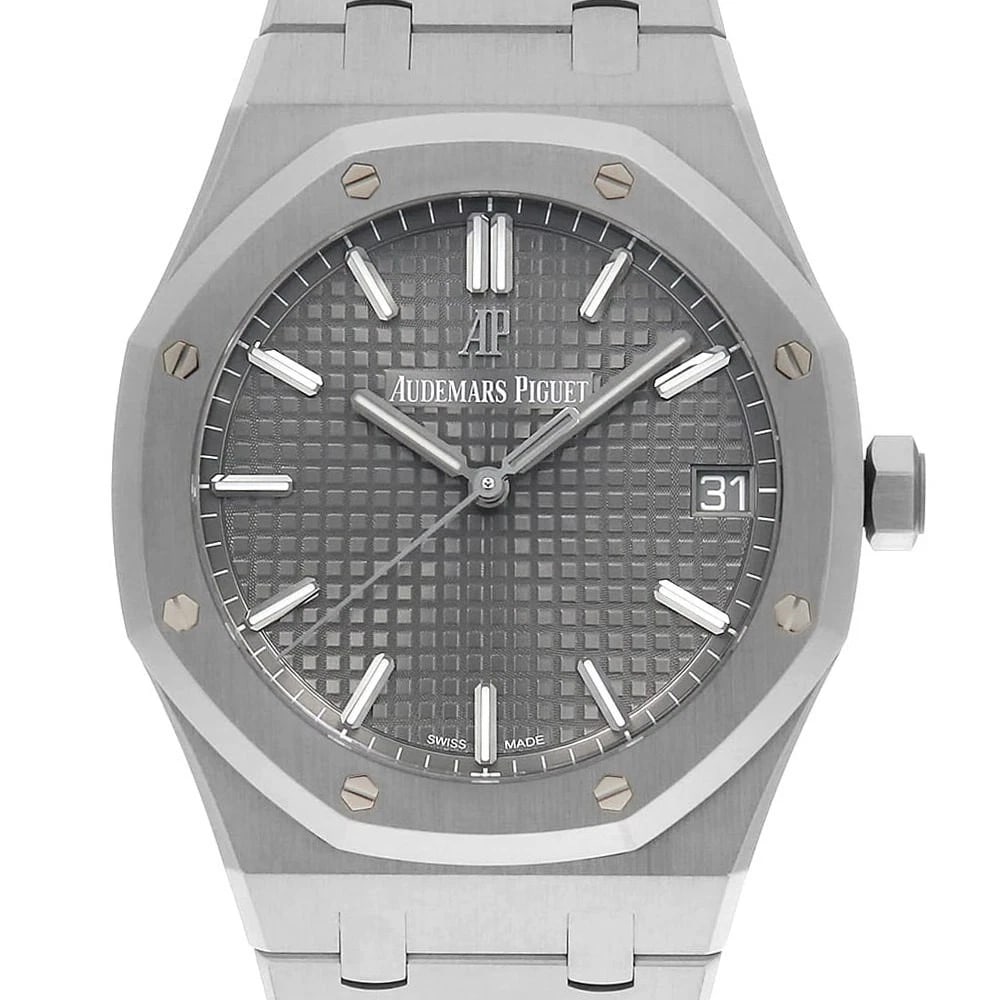 AUDEMARS PIGUET ROYAL OAK AUTOMATIC: AUDEMARS PIGUET Royal Oak Automatic Brand: AUDEMARS PIGUET Type: Wrist watch Material: Band Material Stainless Steel, Case Material Stainless Steel Color: Gray Size: Band Size 19cm (7.5inch), Case