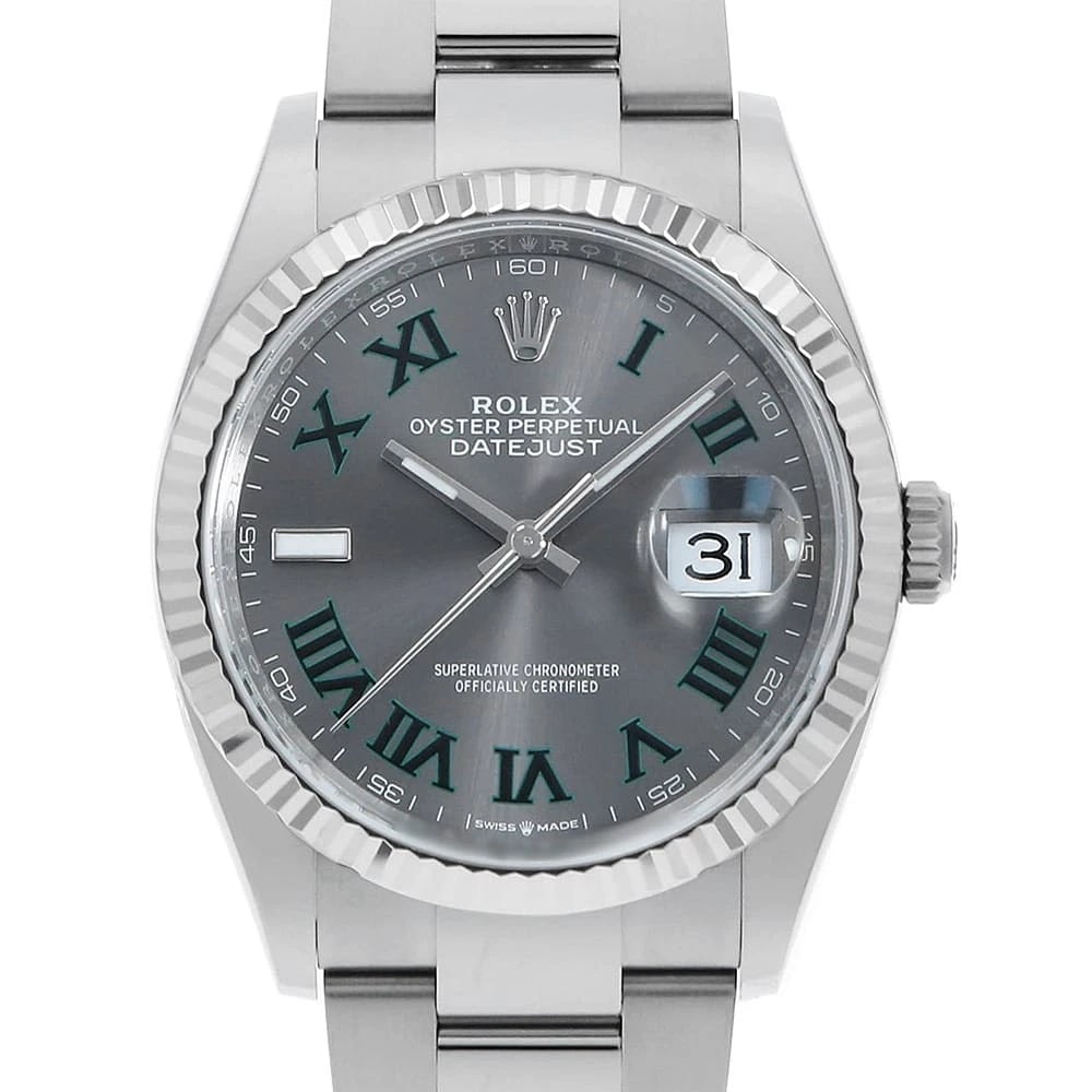 ROLEX DATEJUST SLATE GREEN ROMA OYSTER BRACELET (1 of 7)