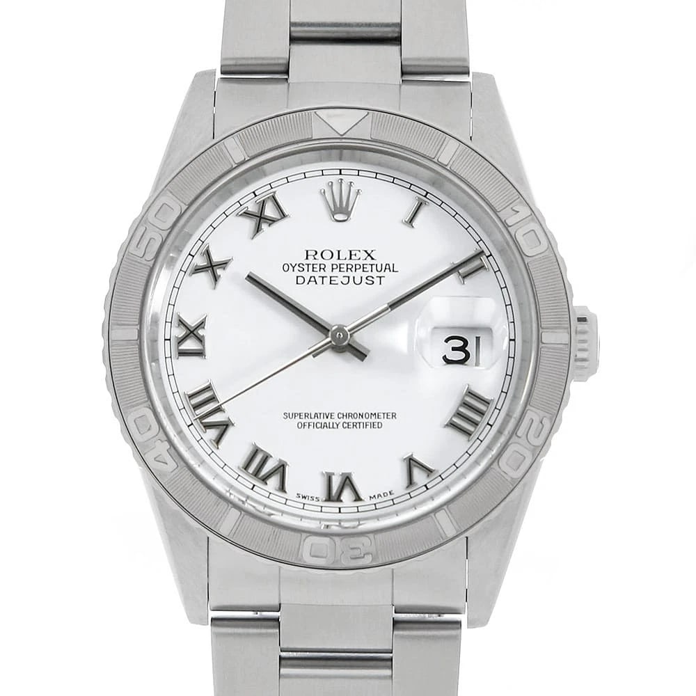 ROLEX DATEJUST THUNDERBIRD WHITE ROMAN OYSTER BRACELET (1 of 5)