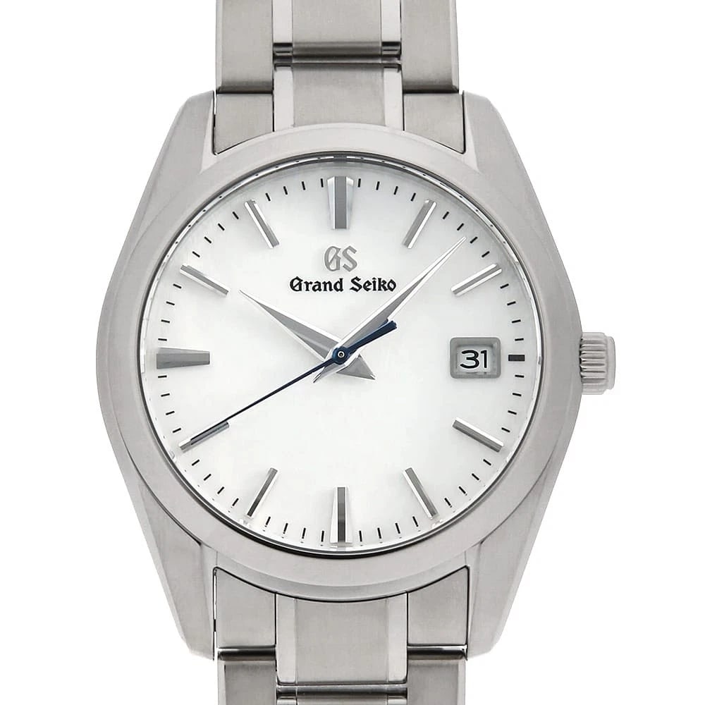 GRAND SEIKO HERITAGE COLLECTION QUARTZ SNOW WHITE: Grand Seiko Heritage Collection Quartz Snow White Brand: Grand Seiko Type: Wrist watch Material: Band Material Bright Titanium, Case Material Bright Titanium Color: White Size: Band Size 19cm (7.5