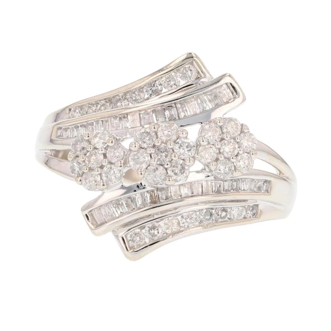 ROUND CUT DIAMOND THREE-CLUSTER RING (1 of 2)