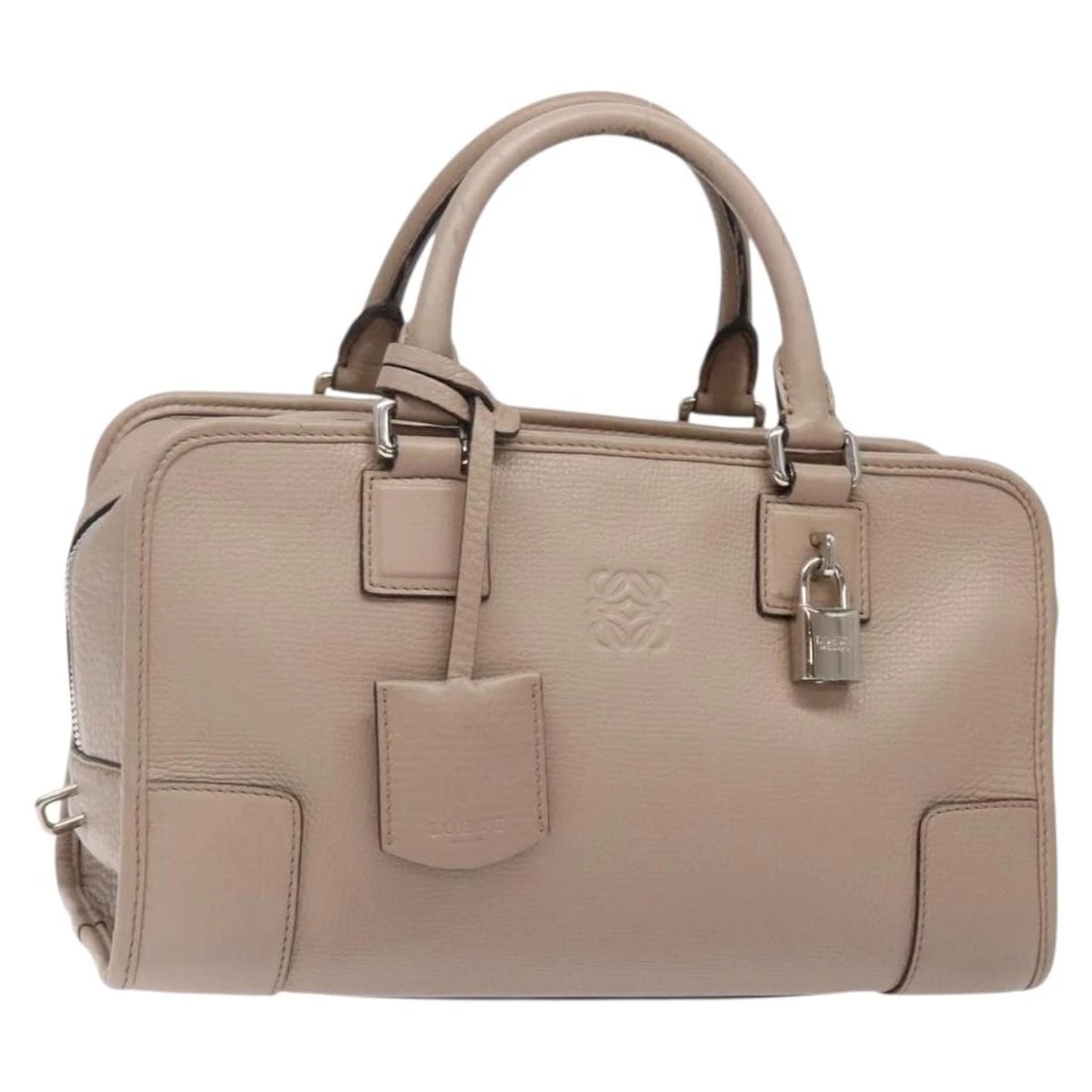 LOEWE ANAGRAM AMERICANA 28 HAND BAG: LOEWE Anagram Americana 28 Hand Bag Brand: LOEWE Type: Hand Bag Material: Leather Color: Gray / Silver Size: W11.0 x H6.3 x D4.7inch(Approx) Handle Drop:4.3inch(Approx Accessories: None Ac