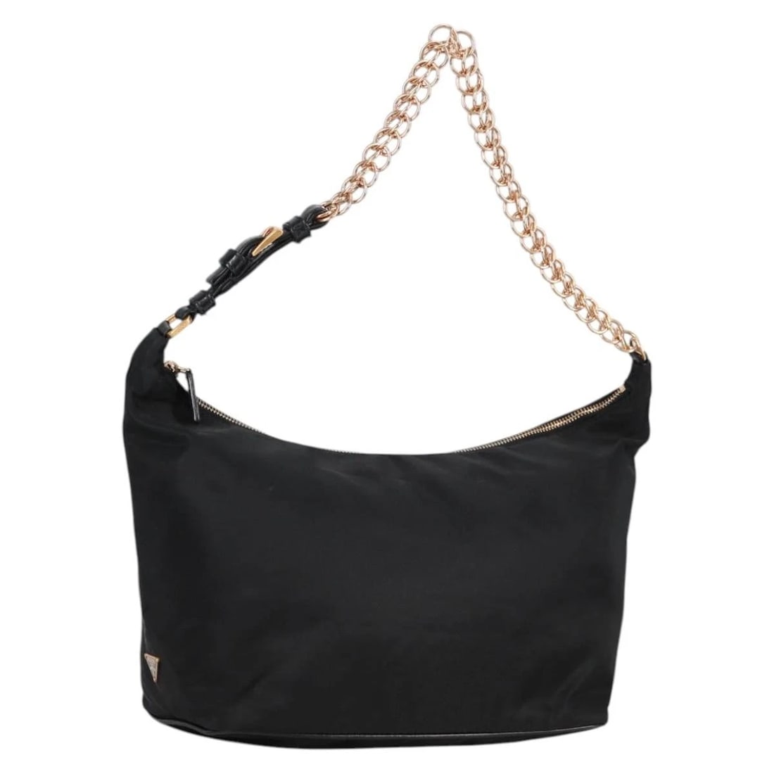 PRADA CHAIN SHOULDER BAG NYLON BLACK GOLD: PRADA Chain Shoulder Bag Nylon Black Gold Brand: PRADA Type: Shoulder Bag Material: Nylon Color: Black / Gold Size: W9.1 x H7.1 x D4.7inch(Approx) Shoulder Drop:8.7inch(Approx) Accessories: None