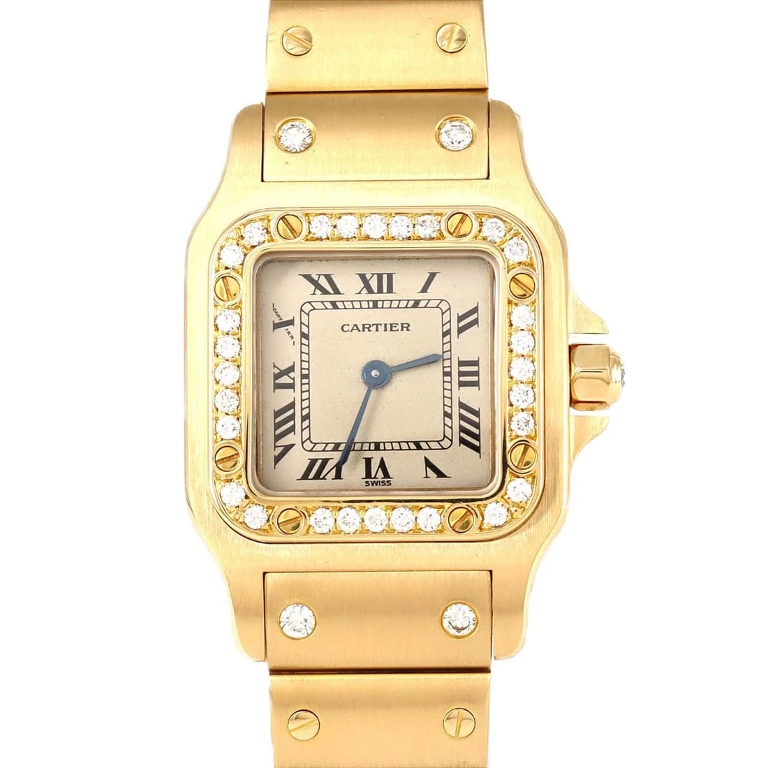 CARTIER SANTOS GARBE YG QUARTZ WATCH (1 of 6)