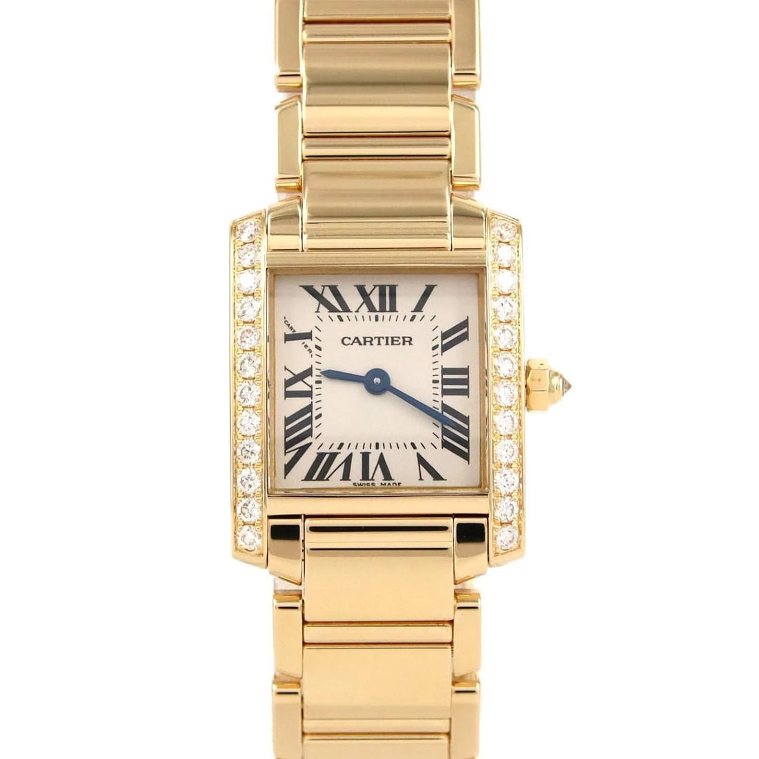 CARTIER TANK FRANCAISE YG QUARTZ WATCH (1 of 6)