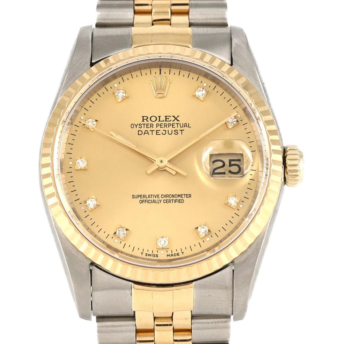 ROLEX DATEJUST SSXYG AUTOMATIC WATCH (1 of 5)