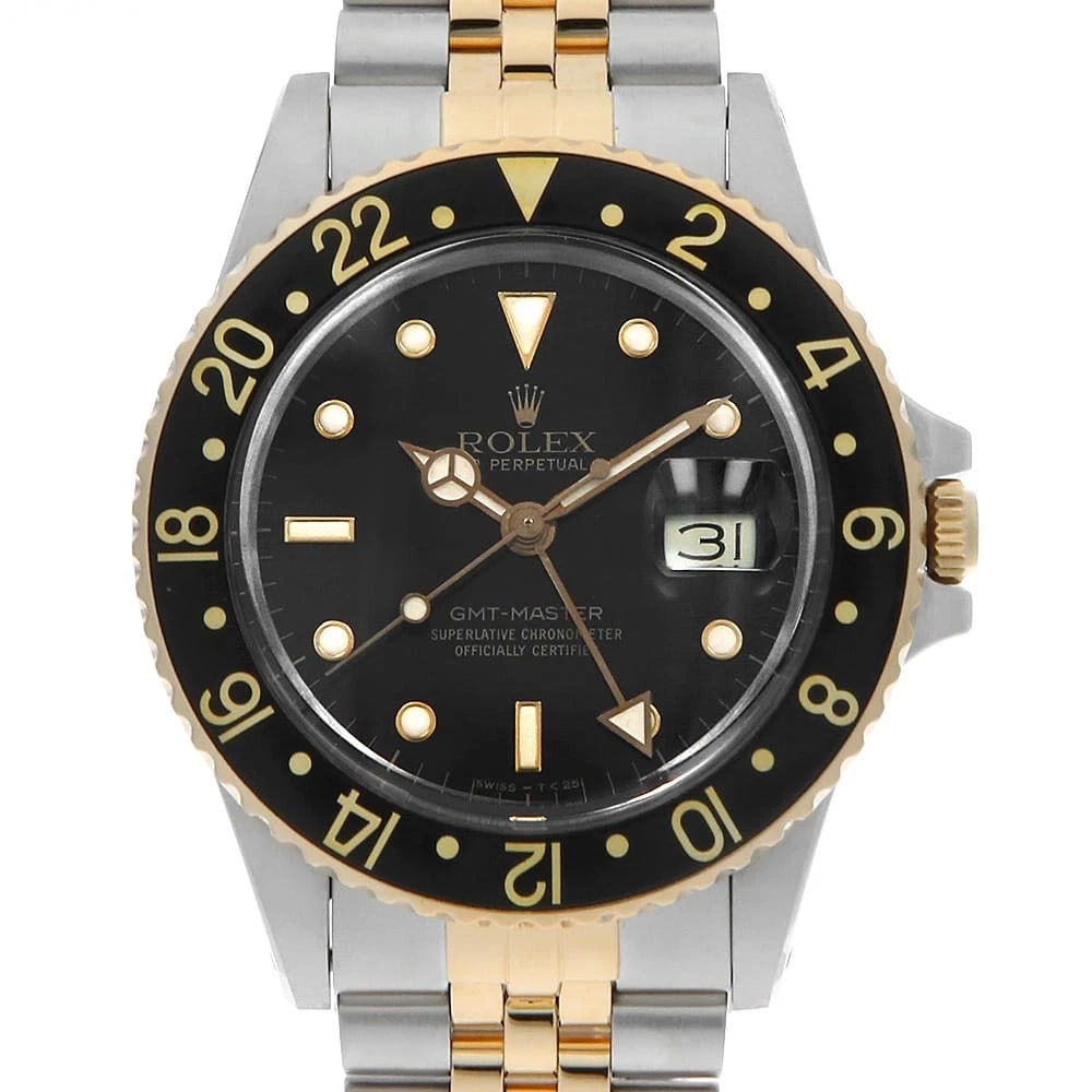 ROLEX GMT MASTER BLACK ALL TRITIUM SINGLE BUCKLE JUBILEE BRACELET WATCH WATCH (1 of 5)