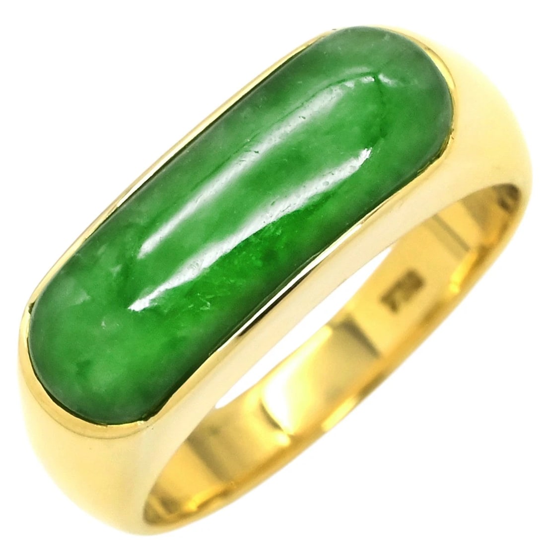 RING JADE 18K YELLOW GOLD JADE YELLOW GOLD (1 of 3)