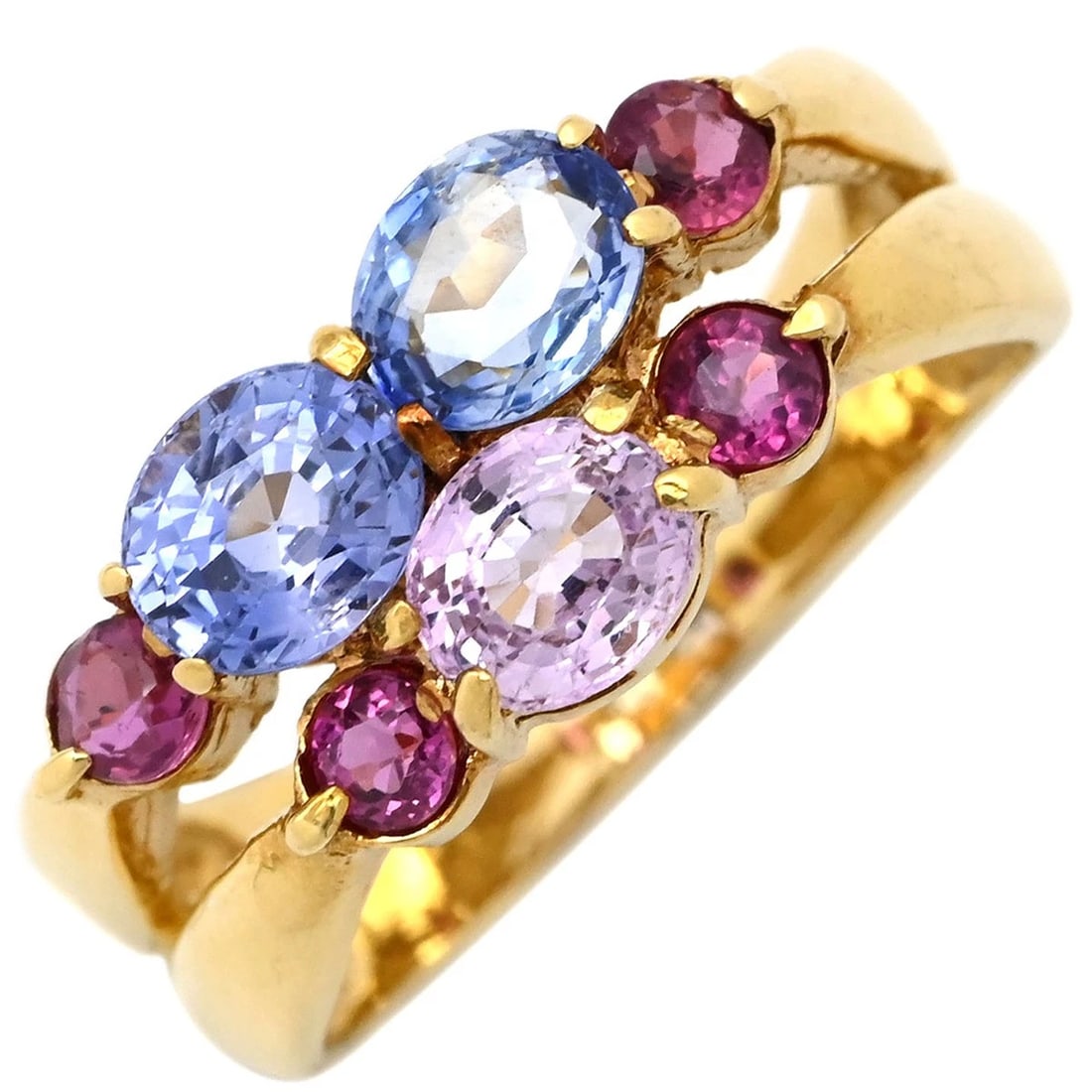 RING SAPPHIRE AND RUBY 18K YELLOW GOLD SAPPHIRE (1 of 3)