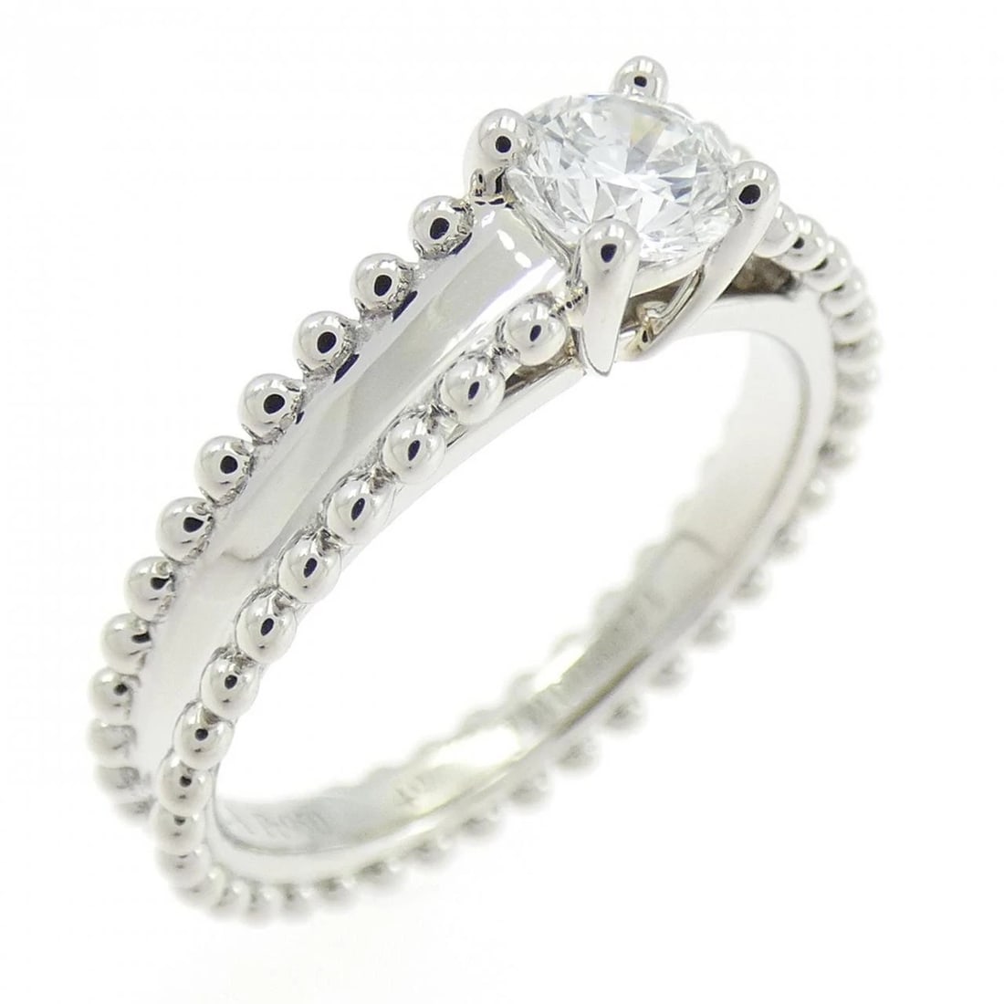 VAN CLEEF & ARPELS ESTELLE SOLITAIRE RING: Van Cleef & Arpels Estelle Solitaire Ring Brand: Van Cleef & Arpels Type: Ring Material: Platinum 950, Main Stone Natural Color: Platinum Size: 5 (US size) Accessories: None Accessories No