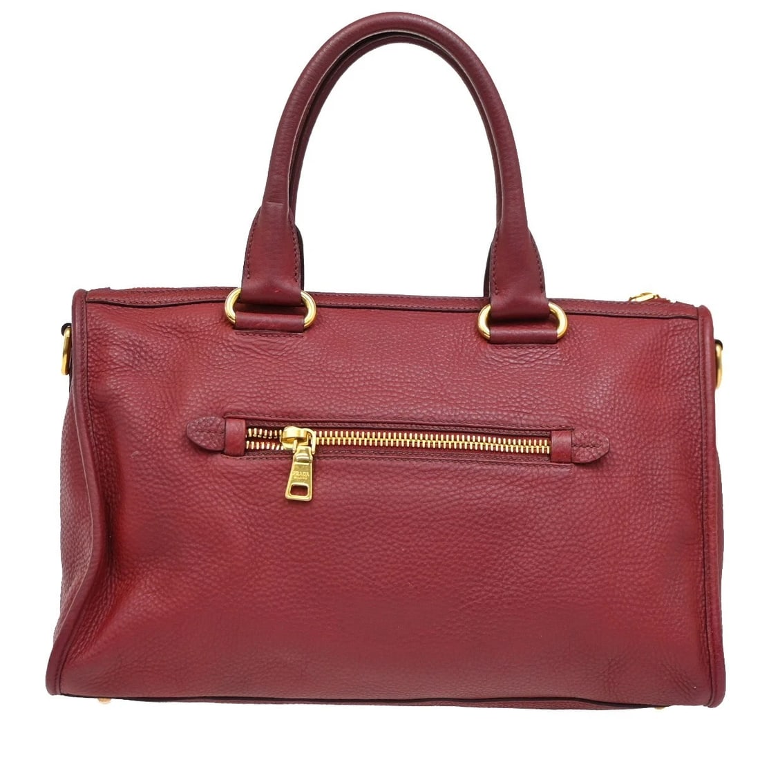 PRADA LOGO SHOULDER HAND TOTE BAG VITELLO DAINO LEATHER RED: PRADA Logo Shoulder Hand Tote Bag Vitello Daino Leather Red Brand: PRADA Type: hand bag Material: Vitello Daino Leather Color: Red Size: W 15 x H 9.4 x D 5.1 " (approx.) HANDLE DROP ( inch /cm ) 5