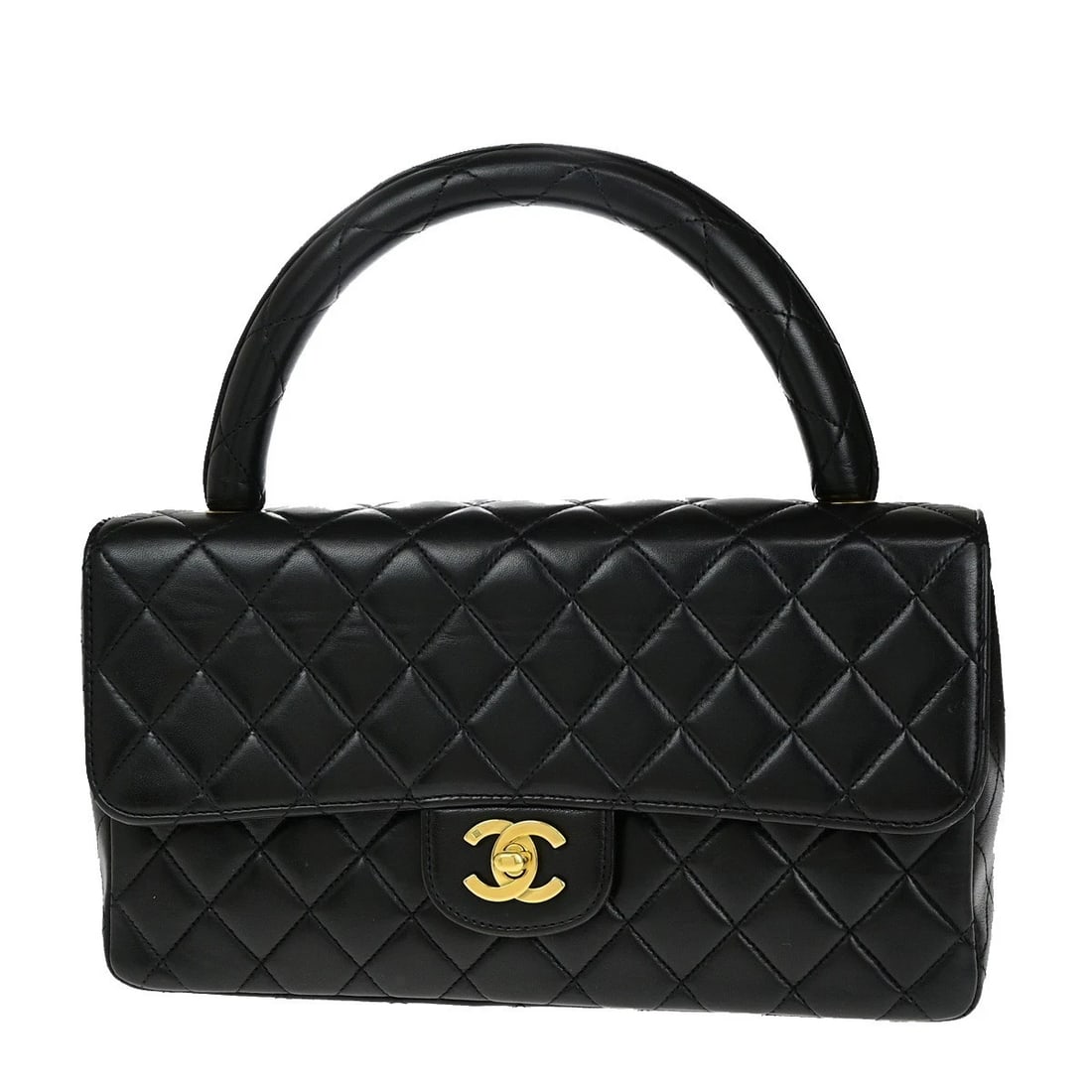 CHANEL CC MATELASSE 25 HAND BAG LAMBSKIN LEATHER BLACK (1 of 10)