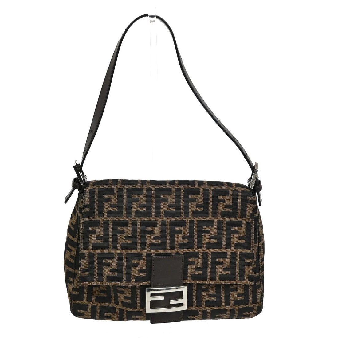 FENDI LOGO MAMMA ZUCCA PATTERN SHOULDER BAG CANVAS LEATHER BROWN: FENDI Logo Mamma Zucca Pattern Shoulder Bag Canvas Leather Brown Brand: Fendi Type: Shoulder Bag Material: Canvas, Leather Color: Brown Size: W 11 x H 7.9 x D 4.3 " (approx.) SHOULDER DROP ( inch