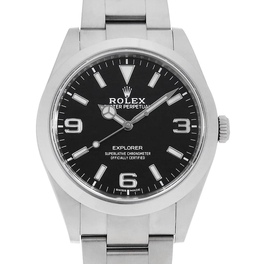ROLEX EXPLORER I LATE MODEL WHITE BLACK WATCH (1 of 7)