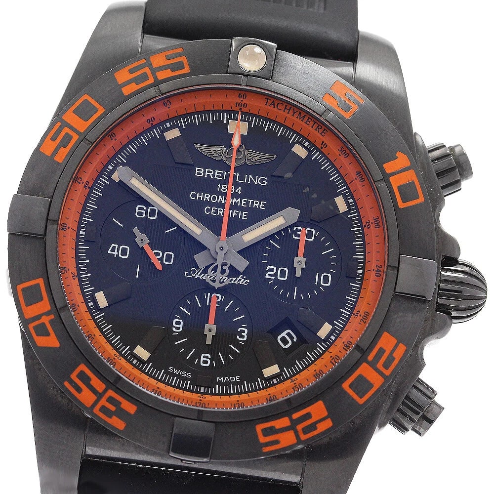 BREITLING CHRONOMAT CHRONOGRAPH DATE AUTOMATIC WATCH: BREITLING Chronomat Chronograph Date Automatic Watch Brand: BREITLING Type: Wristwatch Material: Band Material rubber, Case Material Stainless Steel (DLC coating) Color: Band Color black, Case Colo