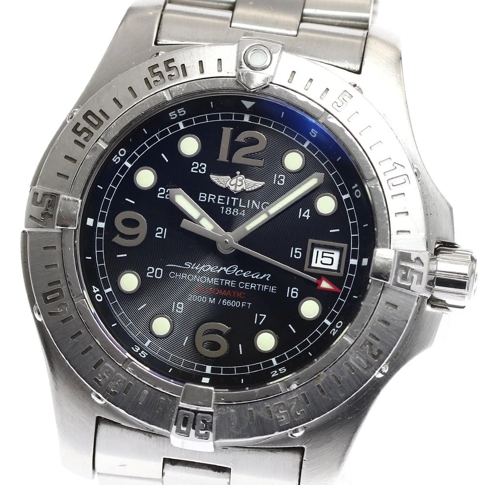 BREITLING SUPER OCEAN STEELFISH DATE AUTOMATIC WATCH: BREITLING Super Ocean Steelfish Date Automatic Watch Brand: BREITLING Type: Wristwatch Material: Band Material Stainless Steel, Case Material Stainless Steel Color: Band Color Silver, Case Color Si