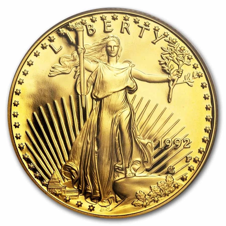 1992-P 1/2 OZ PROOF AMERICAN GOLD EAGLE (1 of 2)
