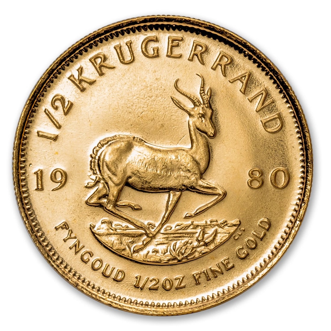 1980 SOUTH AFRICA 1/2 OZ GOLD KRUGERRAND BU (1 of 2)