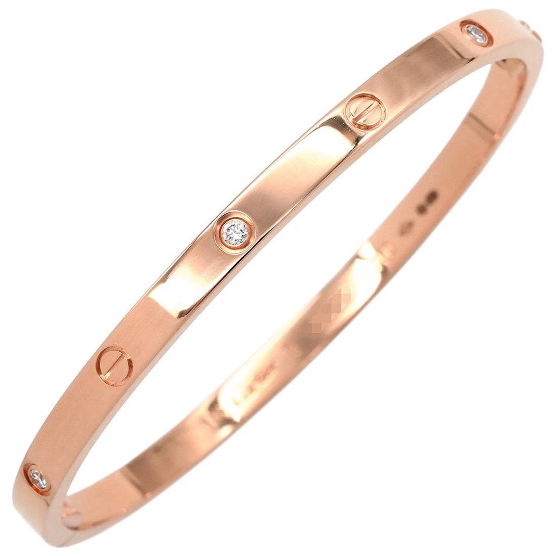 CARTIER LOVE LOVE BRACELET HALF DIAMOND 6P: Cartier LOVE Love Bracelet Half Diamond 6P Brand: Cartier Type: bracelet Material: 18K Pink Gold, Main Stone Natural Color: Pink gold Size: Circumference of Wrist:14cm W0.36cm Depth:0.36cm Access