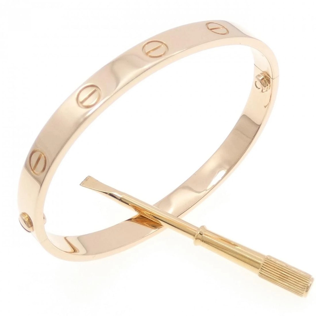 CARTIER LOVE BRACELET: Cartier Love Bracelet Brand: Cartier Type: Bracelet Material: 750 Pink Gold, Color: Pink Gold Size: 16cm(17) Accessories: None Accessories Notice: When purchasing pre-owned goods, please r