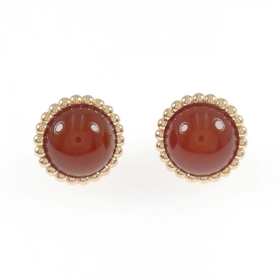 VAN CLEEF & ARPELS PERRELET COULEUR EARRINGS: Van Cleef & Arpels PERRELET Couleur Earrings Brand: Van Cleef & Arpels Type: Earrings Material: 750 Pink Gold, Main Stone Carnelian Color: Pink Gold Size: ActualSize HxW: 13.0mmx13.0mm Accessorie