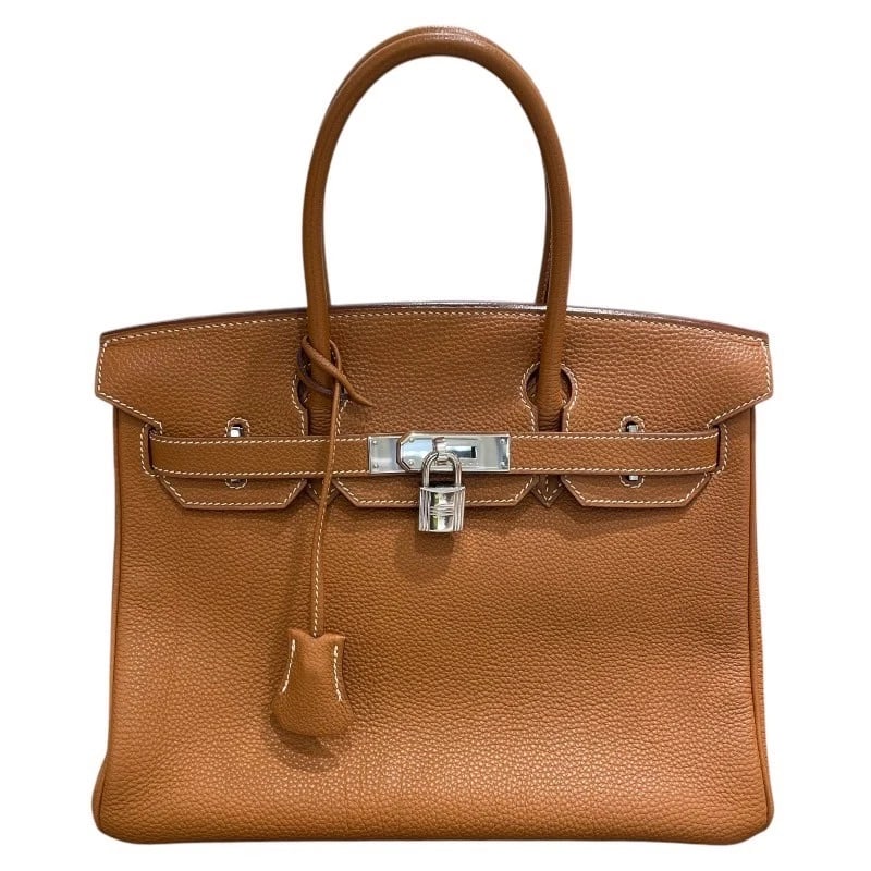 HERMES BIRKIN HANDBAG: HERMES Birkin Handbag Brand: HERMES Type: Handbag Material: Exterior Material Togo Color: SilverHardware Size: W11.8 x H9.1x D5.9inch Accessories: None Accessories Notice: When purchasing