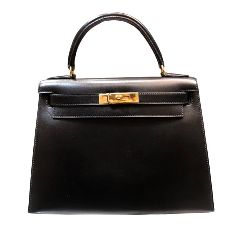 HERMES KELLY 28 A STAMP HANDBAG: HERMES Kelly 28 A stamp Handbag Brand: HERMES Type: Handbag Material: Box scarf Color: Exterior Color 14054 Size: W11.0 x H8.7x D4.3inch Accessories: None Accessories Notice: When purchasi