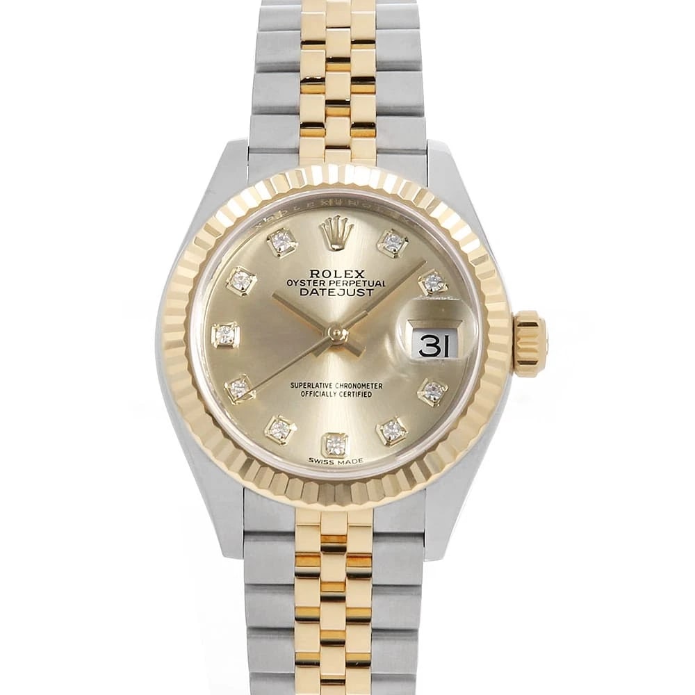 ROLEX DATEJUST DIAMOND CHAMPAGNE JUBILEE BRACELET WATCH (1 of 7)