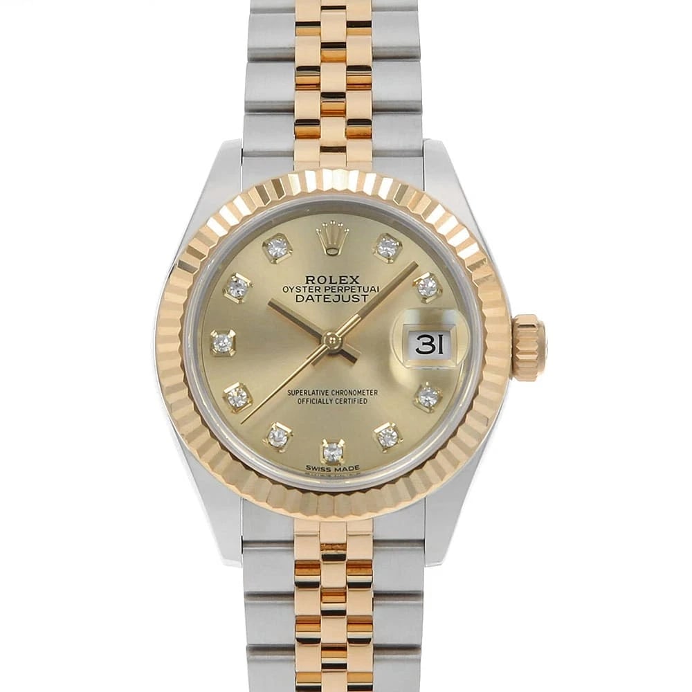 ROLEX DATEJUST DIAMOND CHAMPAGNE JUBILEE BRACELETWATCH (1 of 5)