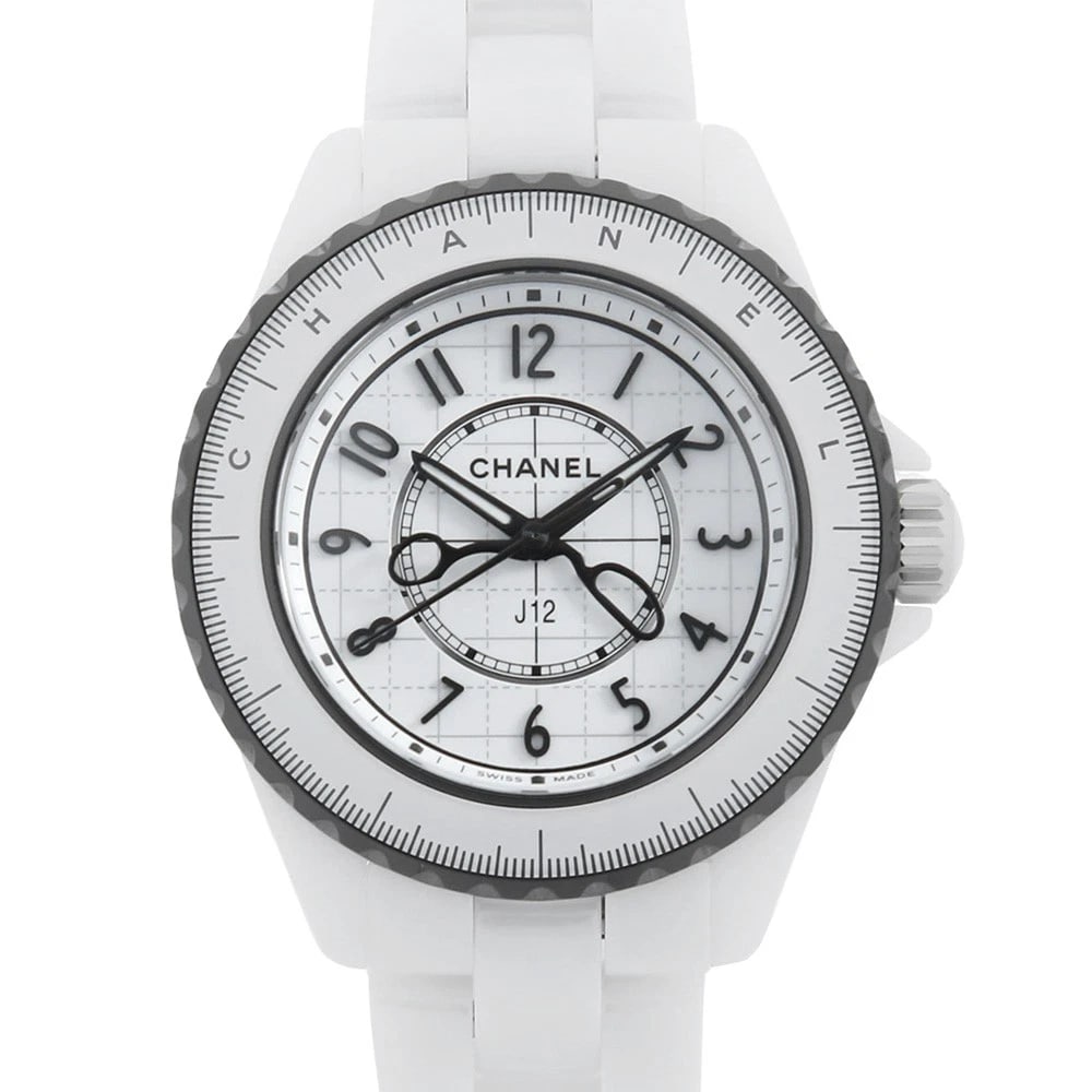 CHANEL J12 COUTURE WATCH: CHANEL J12 Couture Watch Brand: CHANEL Type: Wrist watch Material: Band Material Ceramic, Case Material Ceramic Color: White Size: Band Size 17cm (6.7inch), Case Size Case:W33mm Circumference of W