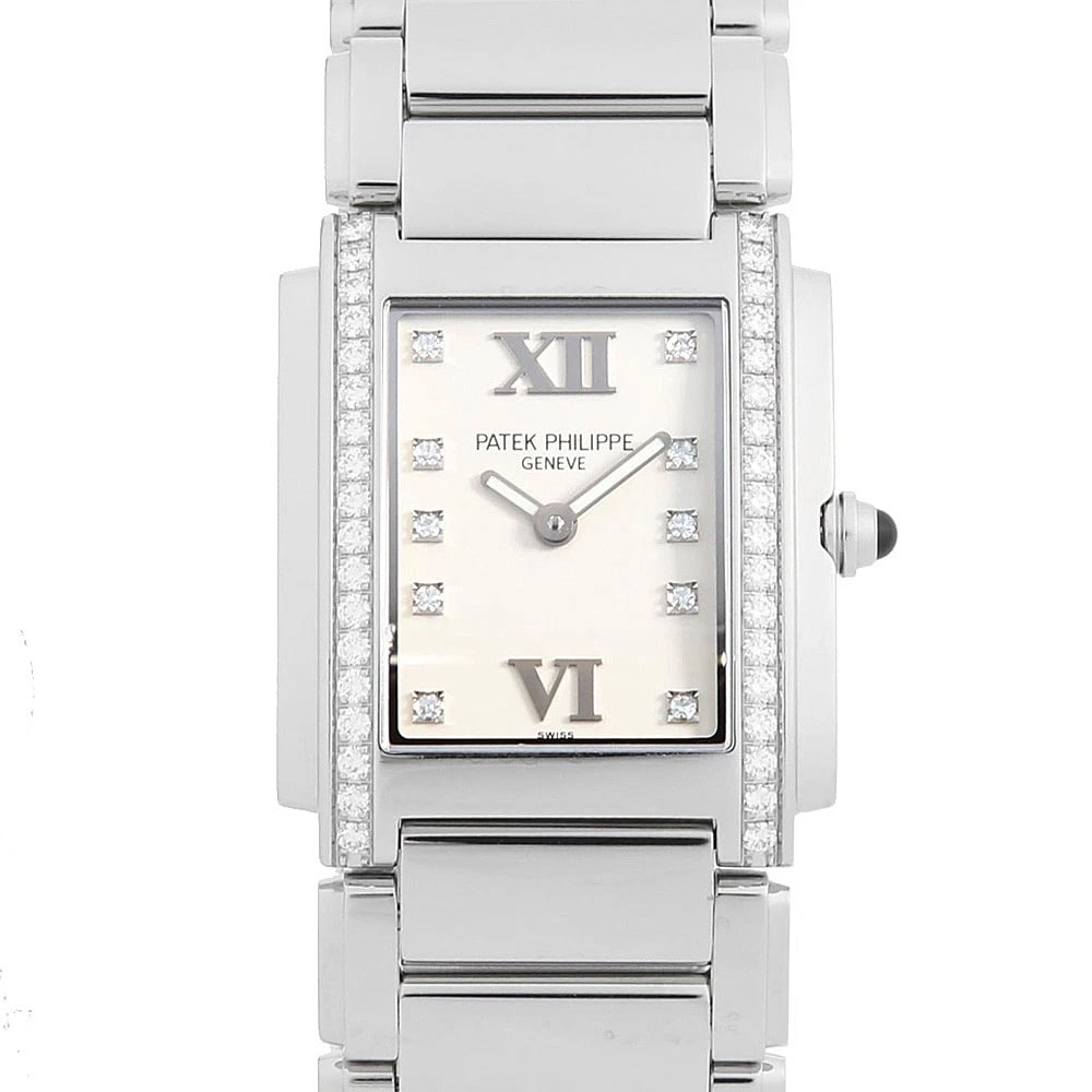 PATEK PHILIPPE WATCH: PATEK PHILIPPE Watch Brand: PATEK PHILIPPE Type: Wrist watch Material: Band Material Stainless Steel, Case Material Stainless Steel Color: Silver Size: Band Size 15.5cm (6.1inch), Case Size Case:W