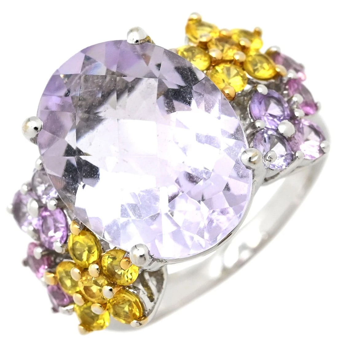 RING AMETHYST SAPPHIRE K18WG AMETHYST SAPPHIRE WHITE GOLD (1 of 4)
