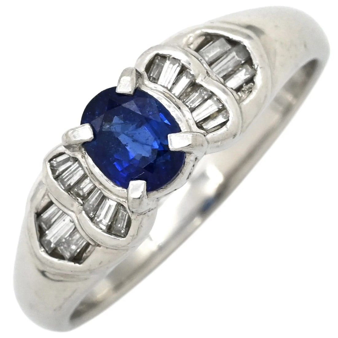 RING BLUE SAPPHIRE EARRING PT900 SAPPHIRE DIAMOND (1 of 3)